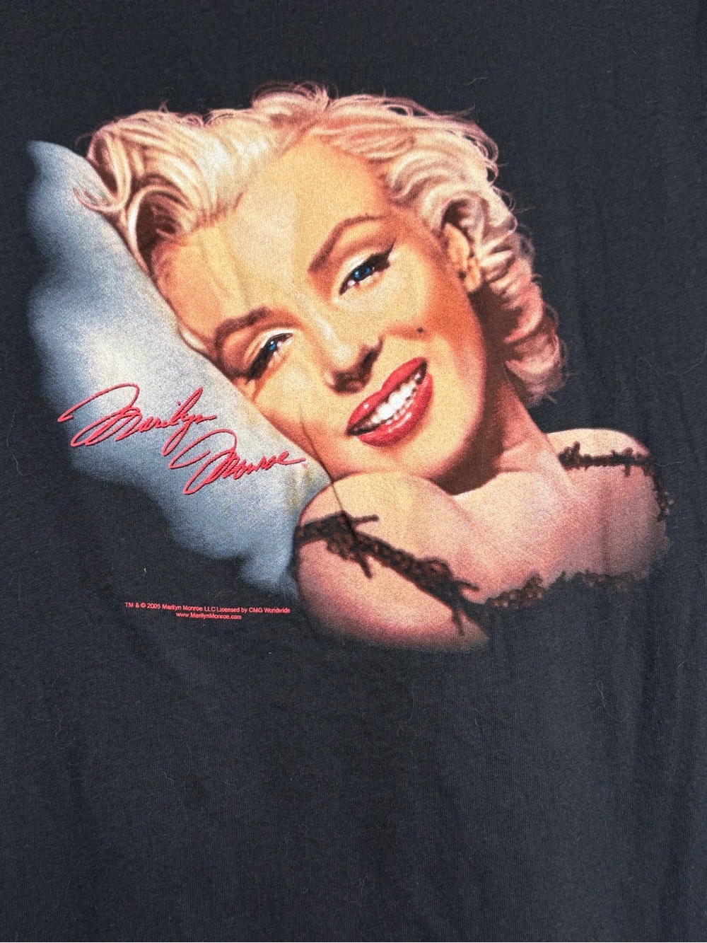 Y2K Vintage 2005 Marilyn Monroe Graphic Tee - Black XL